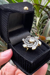 Hemohandicrafts- Spinner Ring-Crystal- Crystal